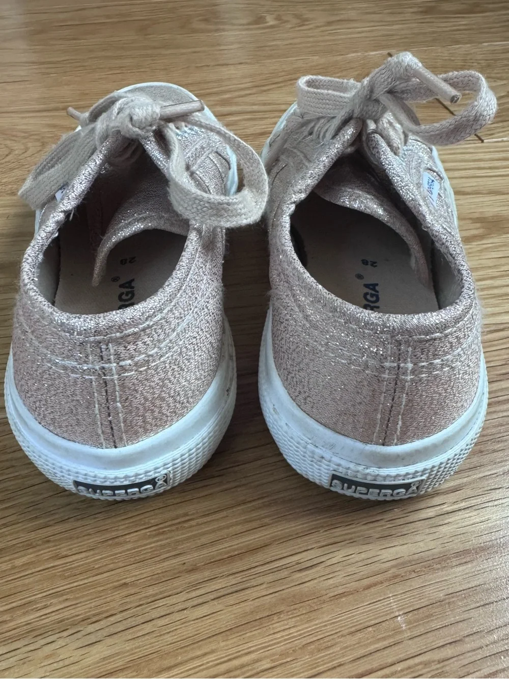 Superga 2750-Lamew Rose Gold Glitter Sneakers